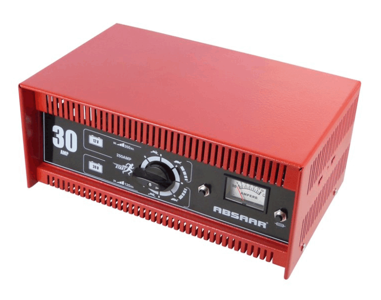 Absaar Batterieladegerät 12 V / 24 V / 30 A mit Metallgehäuse Absaar Batterieladegerät 12 V / 24 V / 30 A mit Metallgehäuse